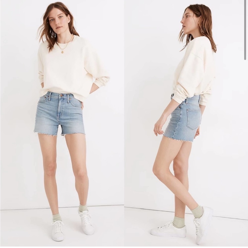 Madewell Women’s High-Rise Denim Shorts in Watt Wash size 27 md737